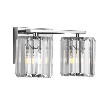 Coco Prism Vintage Metal/Glass Classic Glam LED Vanity Light - JONATHAN Y